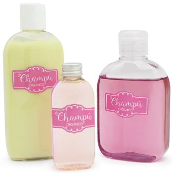 Nálepky na označenie šampónu pre domácich majstrov. Online predaj