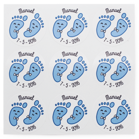 Personalisierte Aufkleber lustige kleine Babyfußabdrücke