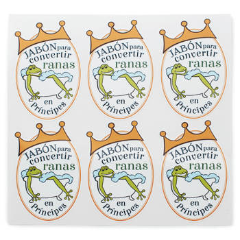 Aufkleber "Seife, die Frösche in Prinzen verwandelt"