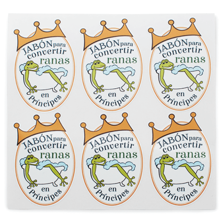 Aufkleber "Seife, die Frösche in Prinzen verwandelt"