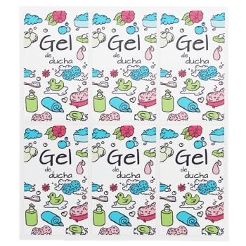 Aufkleber für Duschgel