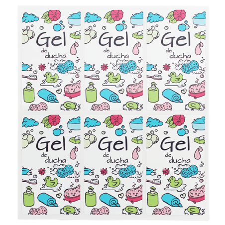 Aufkleber für Duschgel