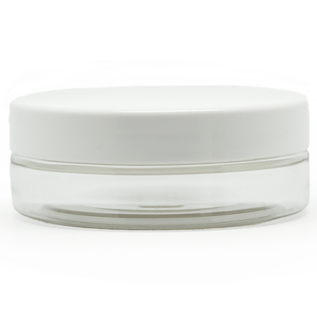 Priehľadné nádoby 50 ml biele viečko