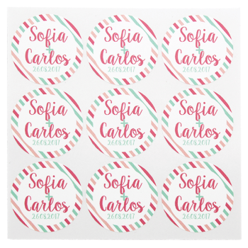 Personalisierte Aufkleber für Verpackungen