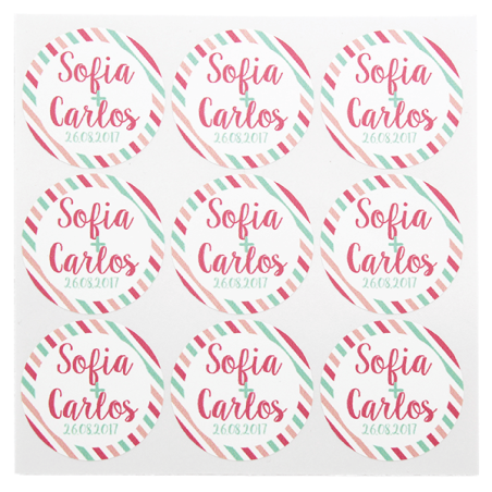 Personalisierte Aufkleber für Verpackungen