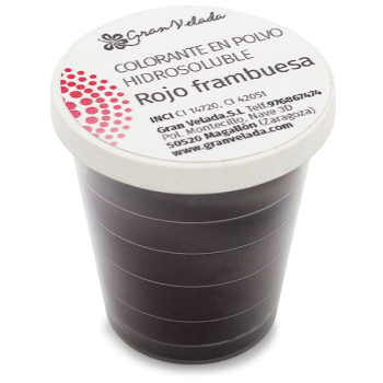 Vo vode rozpustné malinovo červené farbivo v prášku