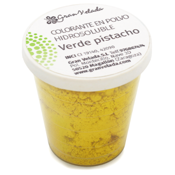 Vo vode rozpustné pistáciovo zelené farbivo v prášku