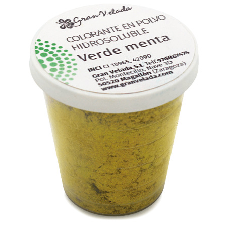 Vo vode rozpustné mätovo zelené farbivo v prášku