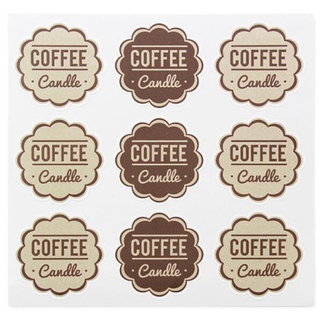 Aufkleber für Kaffeekerzen