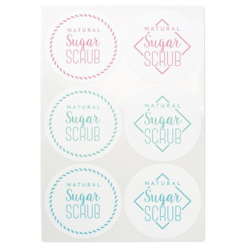 Aufkleber für Zuckerpeeling