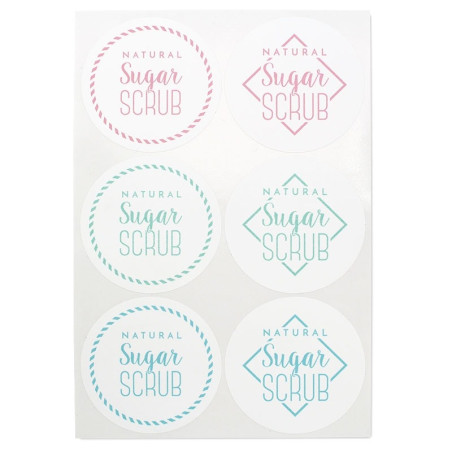 Aufkleber für Zuckerpeeling