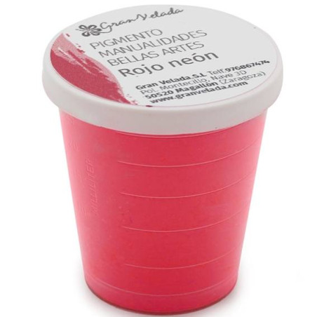 Farebný pigment na ručné práce neónovo červená