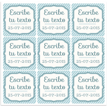 Blaue personalisierbare Aufkleber