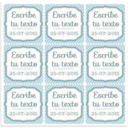 Blaue personalisierbare Aufkleber