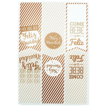 Bandaufkleber mit weihnachtlichen Phrasen