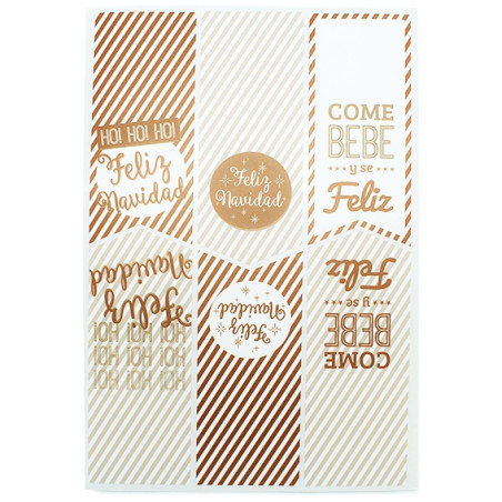 Bandaufkleber mit weihnachtlichen Phrasen