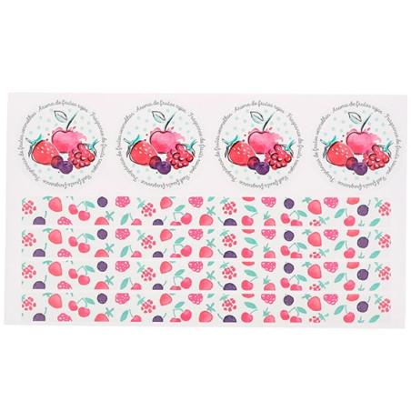 Dekorative Aufkleber rote Früchte Aroma