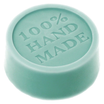 Forma na mydlá s nápisom 100% hand made. Online predaj. Forma na mydlá s nápisom 100% hand made. Online predaj.