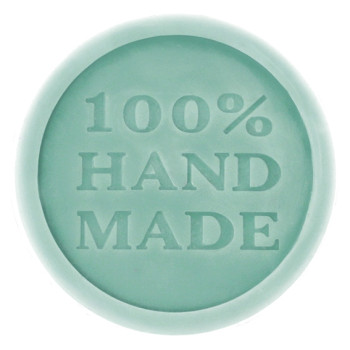 Forma na mydlá s nápisom 100% hand made. Online predaj. Forma na mydlá s nápisom 100% hand made. Online predaj.
