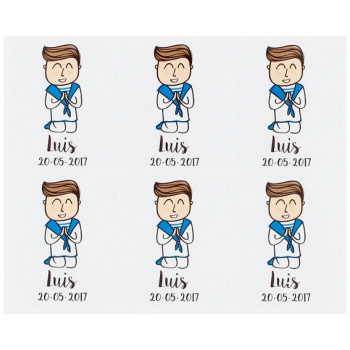 Anpassbare Aufkleber für die Kinderkommunion