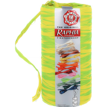 Žlto-pistáciová dvojfarebná rafiová páska