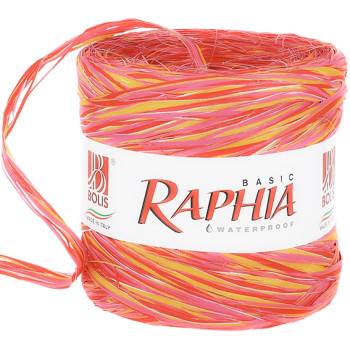 Rot-rosa-orangefarbenes dreifarbiges Bastband