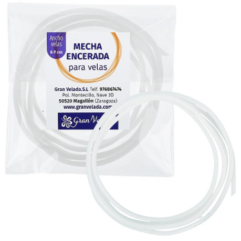 Gewachster Kerzendocht 8-9 cm