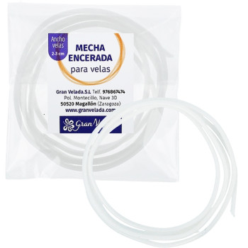 Gewachster Kerzendocht 2-3 cm