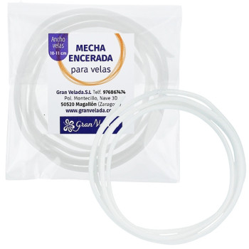 Gewachster Kerzendocht 10-11 cm