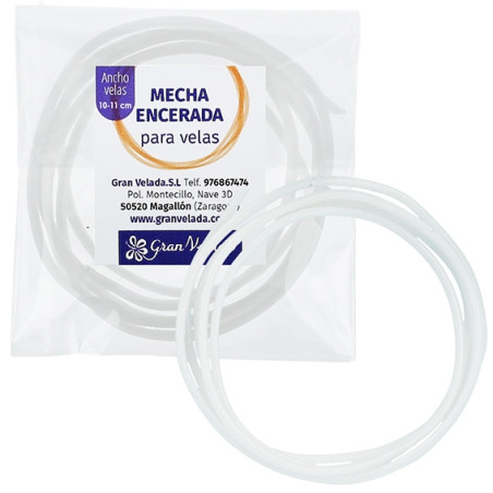 Gewachster Kerzendocht 10-11 cm