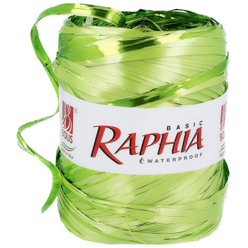 Matná metalická pistáciová rafiová páska