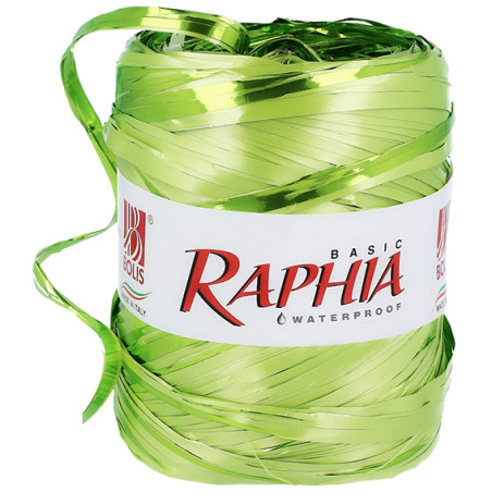 Matná metalická pistáciová rafiová páska