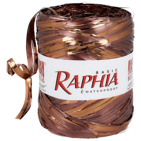 Matná metalická hnedá rafiová páska