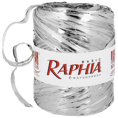 Matná metalická strieborná rafiová páska