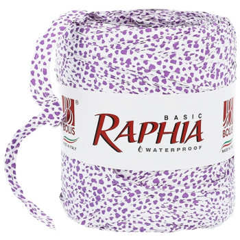 Fialová rafiová stuha srdiečka