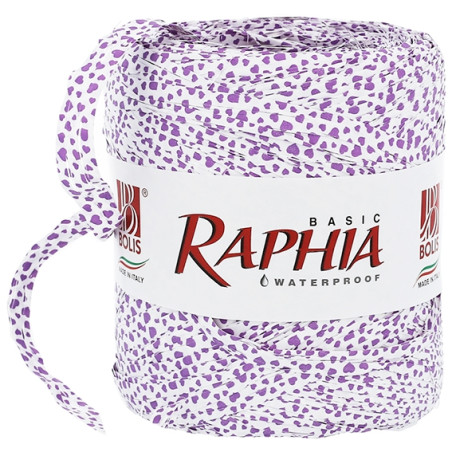 Fialová rafiová stuha srdiečka