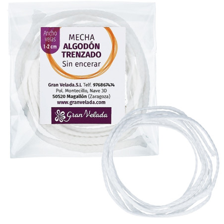 Kerzendocht aus ungewachster Baumwolle 1-2 cm