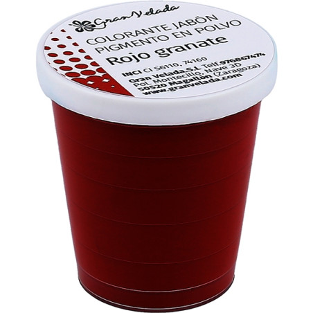 Pigmentové práškové granátové mydlo