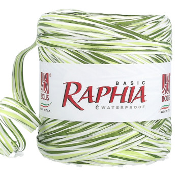 Dreifarbiges Pistaziengras-weißes Bastband