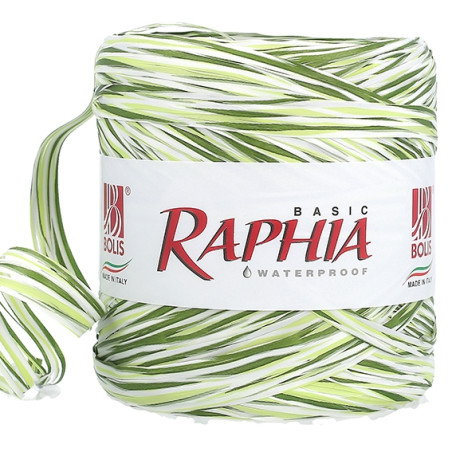 Dreifarbiges Pistaziengras-weißes Bastband