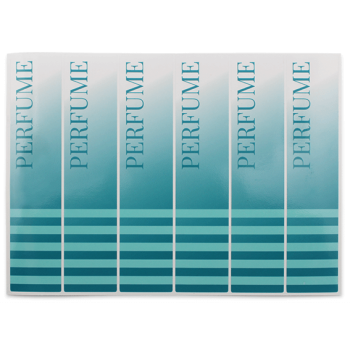 Bunte Parfümaufkleber