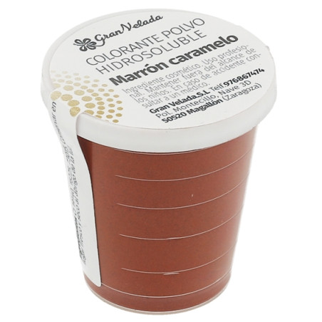 Vo vode rozpustné karamelovo hnedé farbivo v prášku