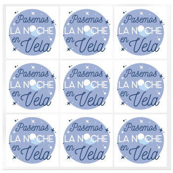 Aufkleber für Kerzen " Lass uns die ganze Nacht wach bleiben" Online-Verkauf.