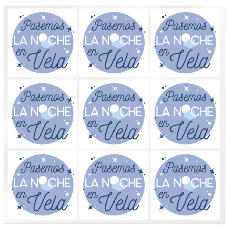 Aufkleber für Kerzen " Lass uns die ganze Nacht wach bleiben" Online-Verkauf.