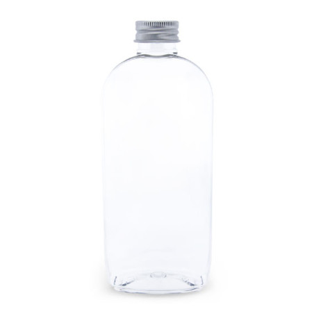 Ovale PET-Flasche 250 ml Aluminium Schraubverschluss