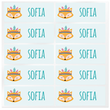 Personalisierte Aufkleber Fuchs