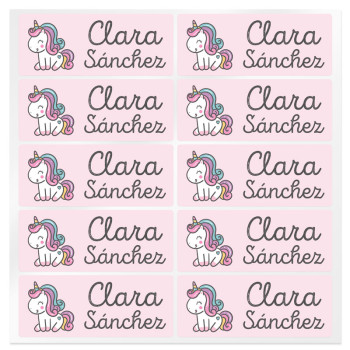 Personalisierte Einhorn-Aufkleber