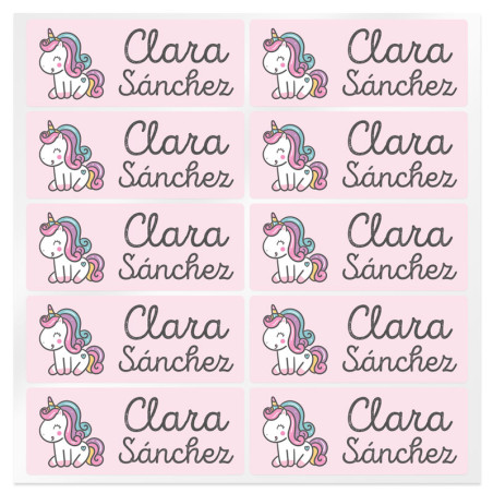 Personalisierte Einhorn-Aufkleber