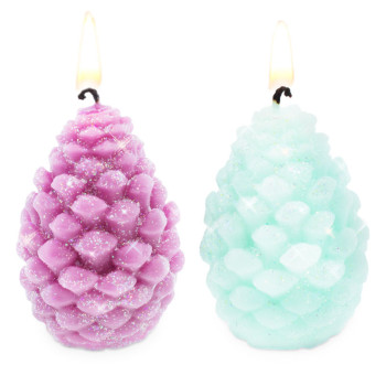 Tannenzapfenkerzen Bastelset - DIY-Weihnachtskerzen selber machen.