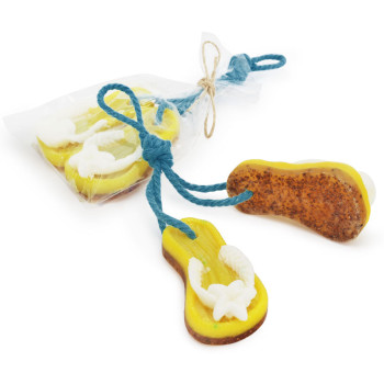 Bausatz für die Herstellung von Strandseife mit Peeling. Materialien und Anleitung